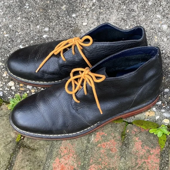 Cole Haan Black Chukka Boots with Tan Laces - Picture 4 of 8